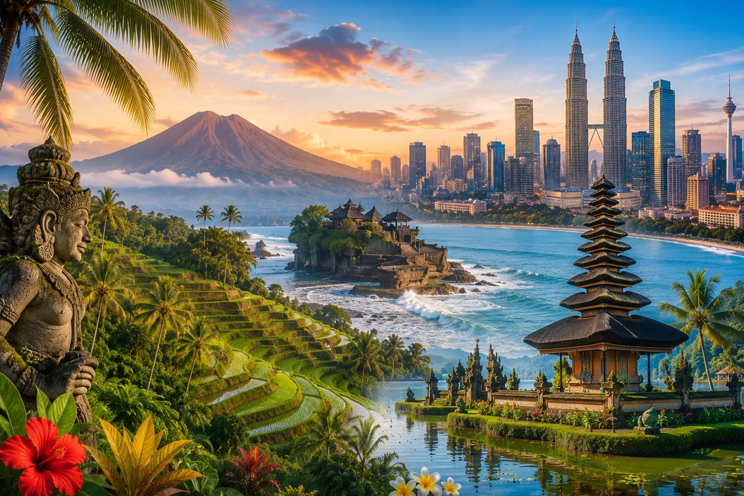 Elegant Ubud & Bali & Kuala Lumpur Air Asia Hava Yolları ile 6 Gece