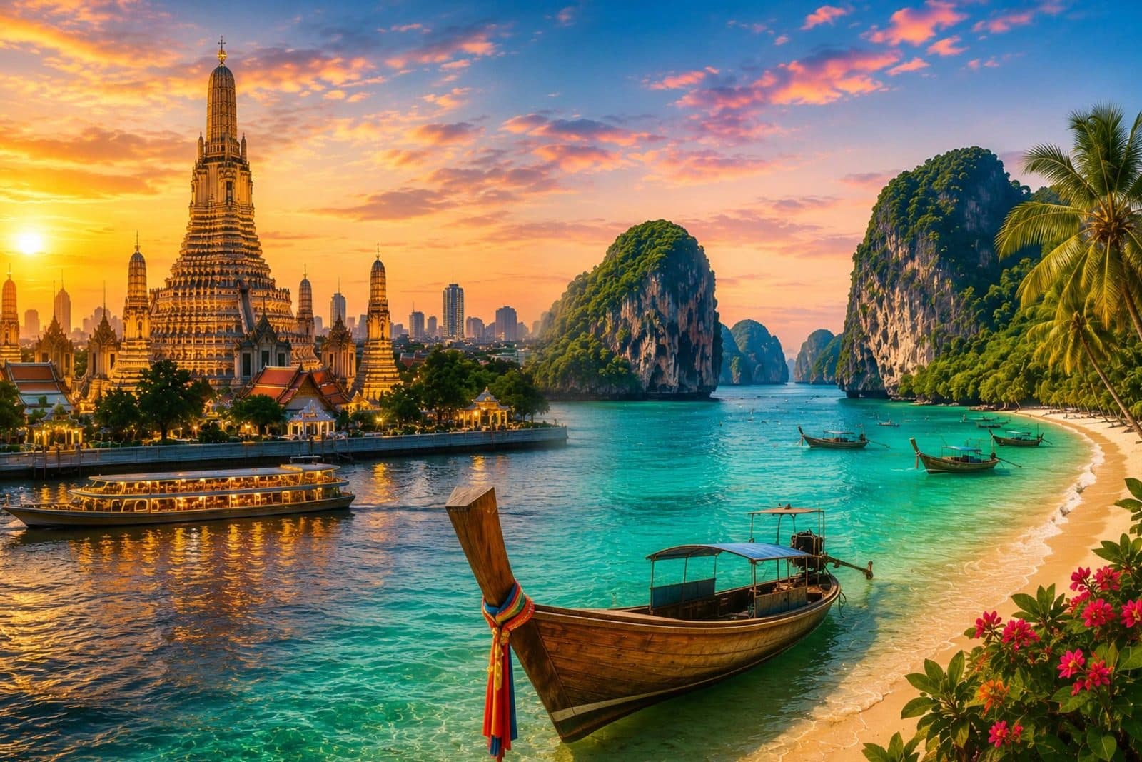 Elegant Phuket & Bangkok & Pattaya Emirates Hava Yolları ile 6 Gece - Ekstra Turlar Dahil